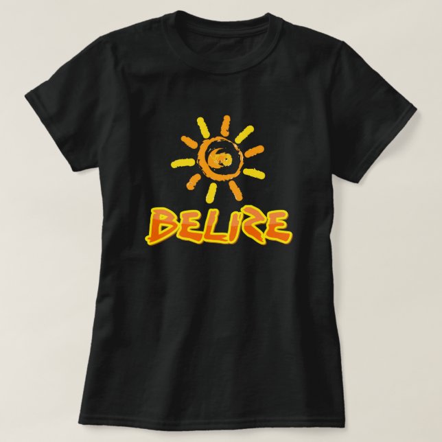Belize bright yellow & orange T-Shirt (Design Front)
