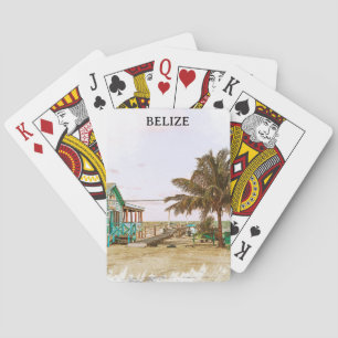 Belize Caribbean Beach Scenery Poker Cards