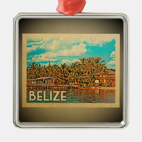 Belize Caribbean Ornament Vintage Travel