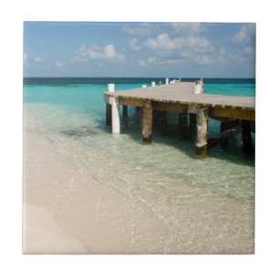 Belize, Caribbean Sea, Goff Caye. A Small Island Ceramic Tile