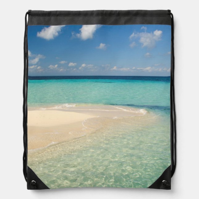 Belize, Caribbean Sea. Goff Caye, A Small Island Drawstring Bag (Front)