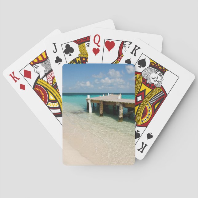 Belize, Caribbean Sea, Goff Caye. A Small Island Poker Cards (Back)