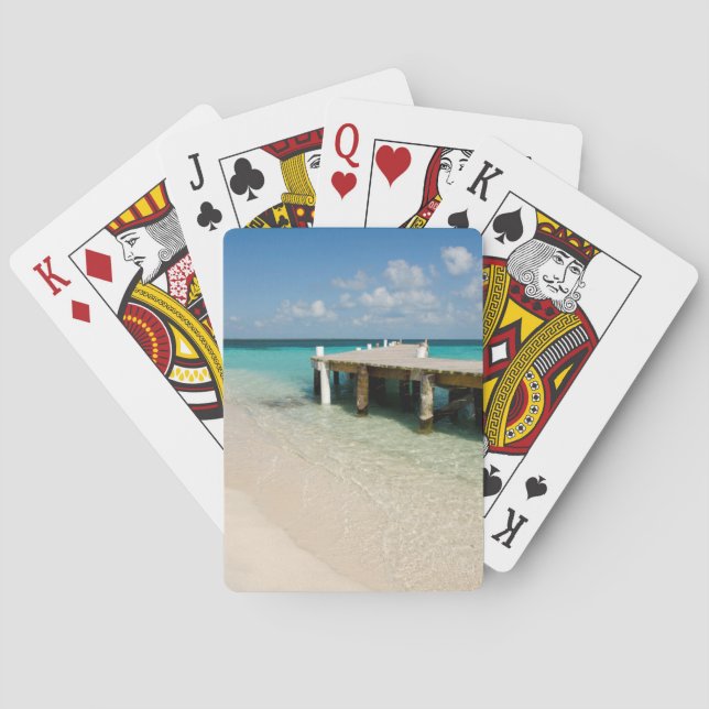 Belize, Caribbean Sea, Goff Caye. A Small Island Poker Cards (Back)
