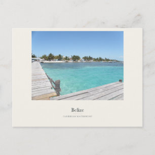 Belize Caribbean Waterfront and Wooden Jetty Postcard