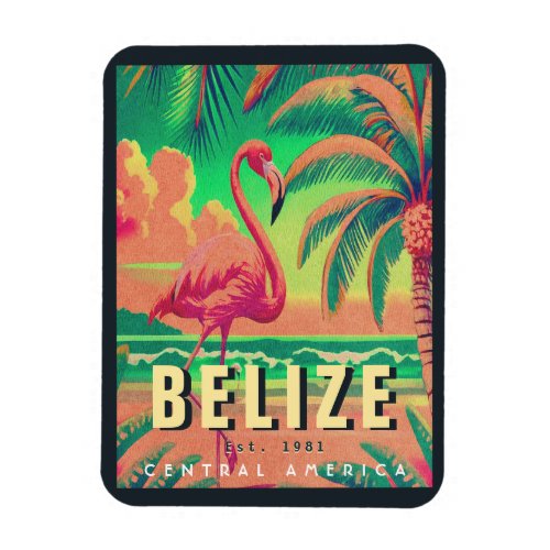 Belize Central America Vintage Tropical 1950s Magnet