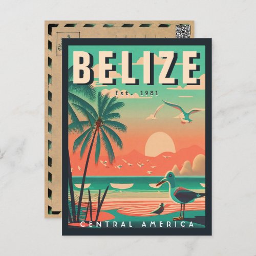 Belize Central America Vintage Tropical 1950s Postcard