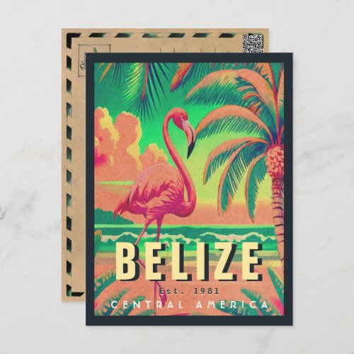 Belize Central America Vintage Tropical 1950s Postcard