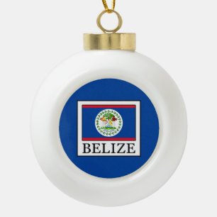 Belize Ceramic Ball Christmas Ornament