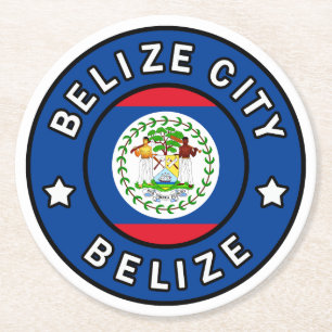 Belize City Belize Round Paper Coaster