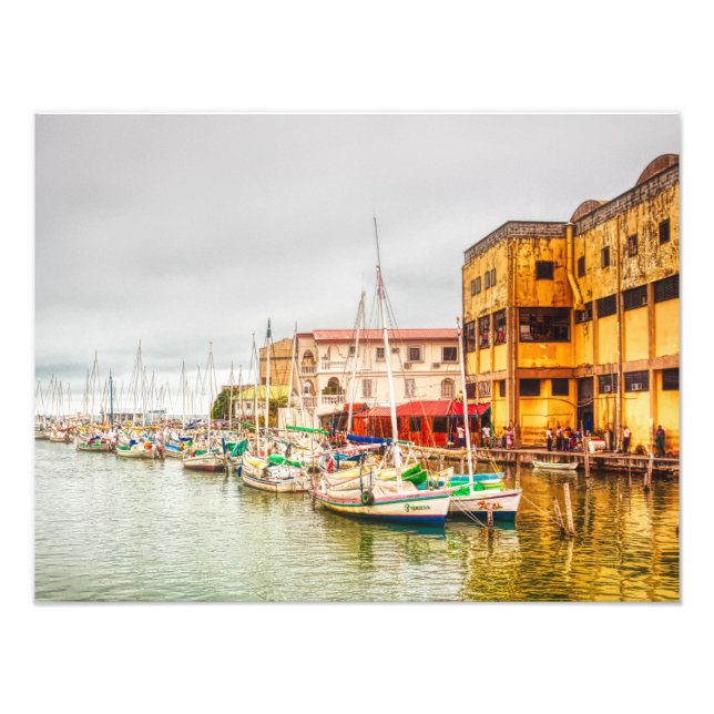 Belize City Harbor Photo Art Print (Front)