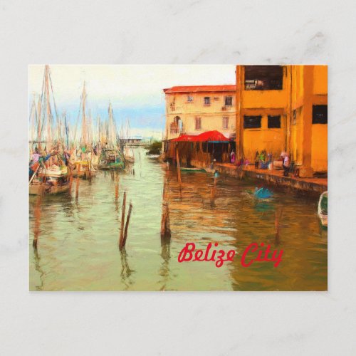 Belize City Harbor Postcard