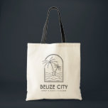 Belize City Wedding Weekend Destination Wedding Tote Bag<br><div class="desc">Welcome your Belize City wedding guests with these custom wedding welcome bags! Embrace the sunny spirit with this classic tote featuring a palm tree and ocean line sketch design. Customize it with the name and location of your wedding. Give your guests a stylish gift to be used long after the...</div>