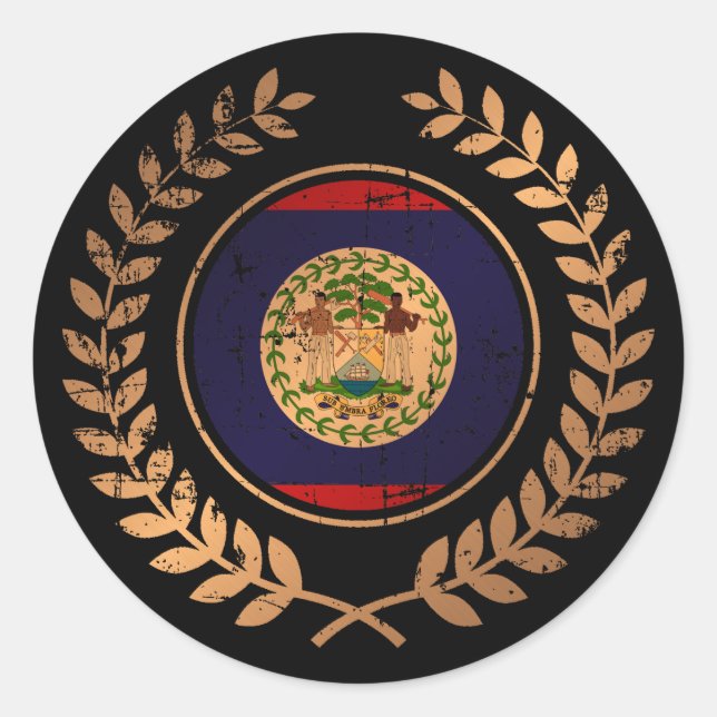 Belize Classic Round Sticker (Front)