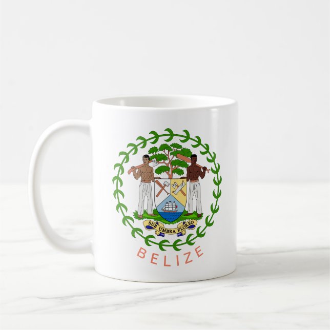 Belize Coat of Arms Coffee Mug (Left)