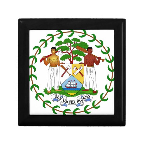 Belize Coat of Arms Keepsake Box