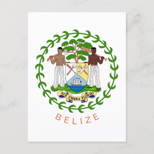 Belize Coat of Arms Postcard