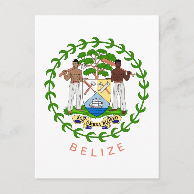 Belize Coat of Arms Postcard (Front)