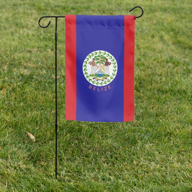 Belize Coat of Arms Postcard Garden Flag (In SItu)