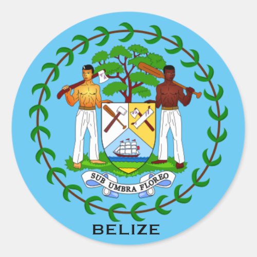 Belize Coat of Arms Sticker