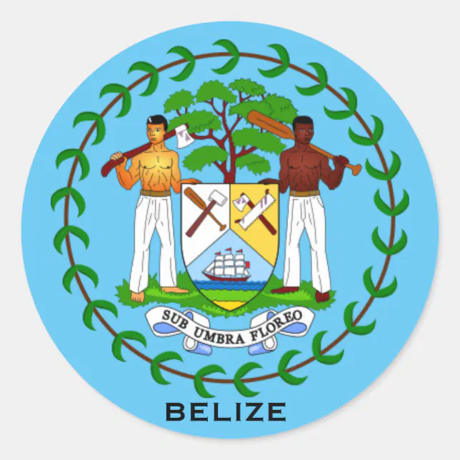 Belize Coat of Arms Sticker Zazzle