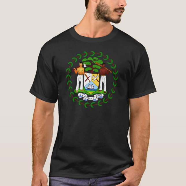 Belize coat of arms T-Shirt (Front)