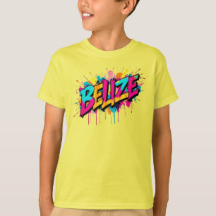 Belize colorful graffiti style clothing outfit kid T-Shirt