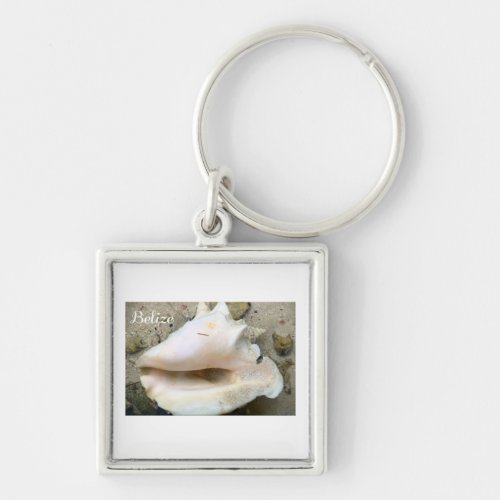 Belize Conch Shell Keychain