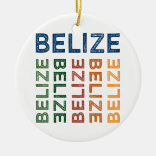 Belize Cute Colorful Ceramic Ornament