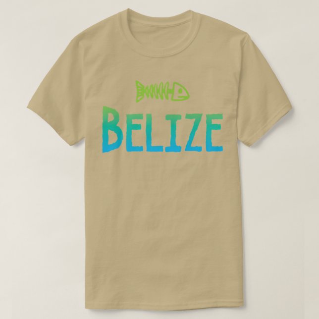 Belize Fish Skeleton Diving Design  T-Shirt (Design Front)