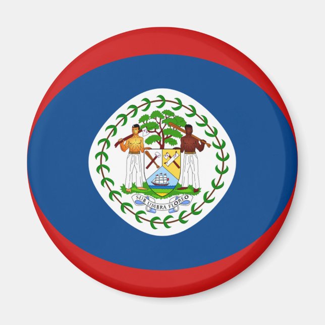 Belize Fisheye Flag Magnet (Front)
