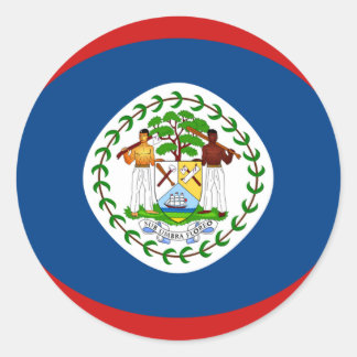 Belize Fisheye Flag Sticker