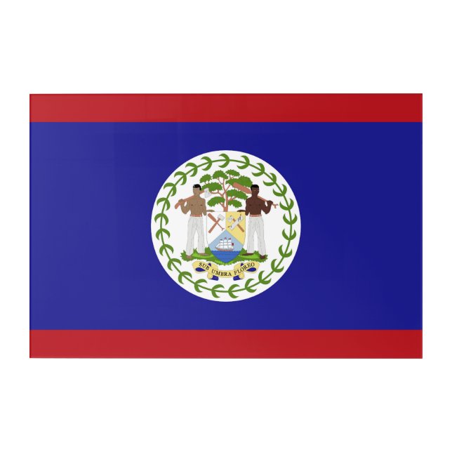 Belize flag acrylic print (Front)