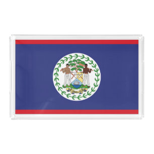Belize Flag Acrylic Tray
