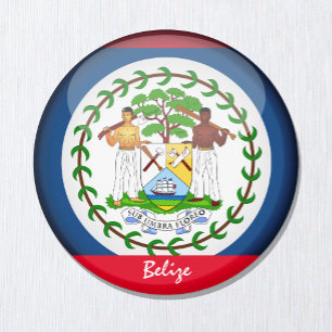 Belize flag & America - travel/sports fans Magnet
