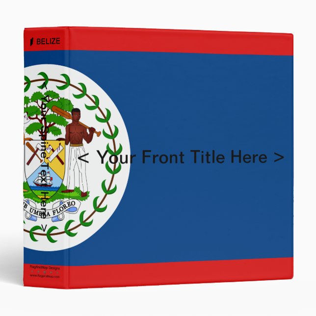 Belize Flag Binder (Front/Spine)