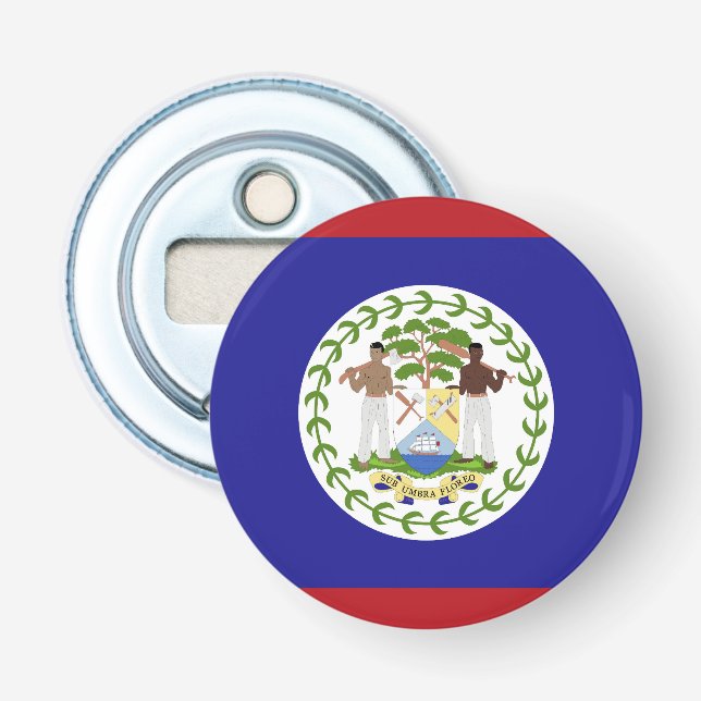Belize flag bottle opener (Front)
