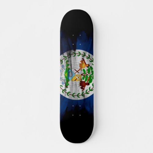 Belize flag brush stroke national flag skateboard