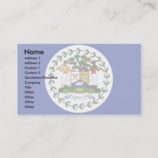 Customizable Belize Flag Business Card Template