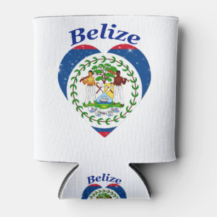 Belize Flag Can Cooler