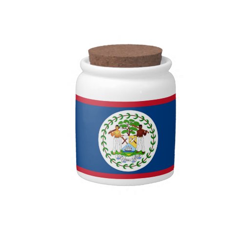 Belize Flag Candy Jar