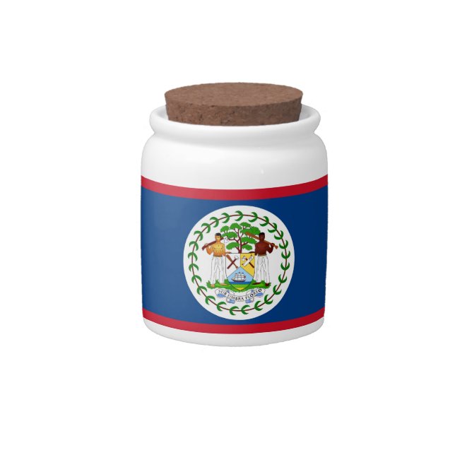 Belize Flag Candy Jar (Front)