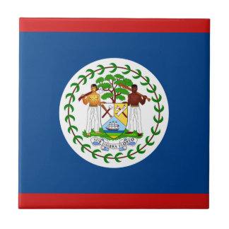Belize Flag Ceramic Tile
