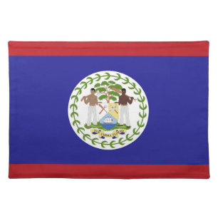 Belize flag cloth placemat