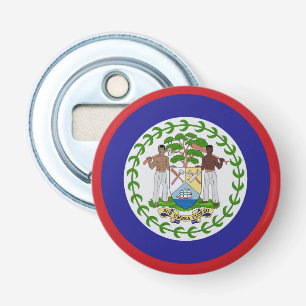 Belize Flag Coat of Arms Bottle Opener