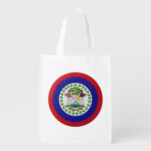 Belize Flag Coat of Arms Grocery Bag