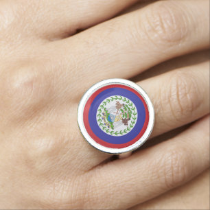 Belize Flag Coat of Arms Ring