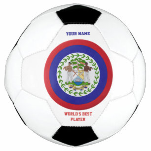 Belize Flag Coat of Arms Soccer Ball