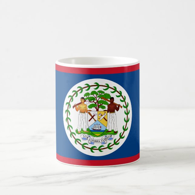 Belize Flag Coffee Mug (Center)