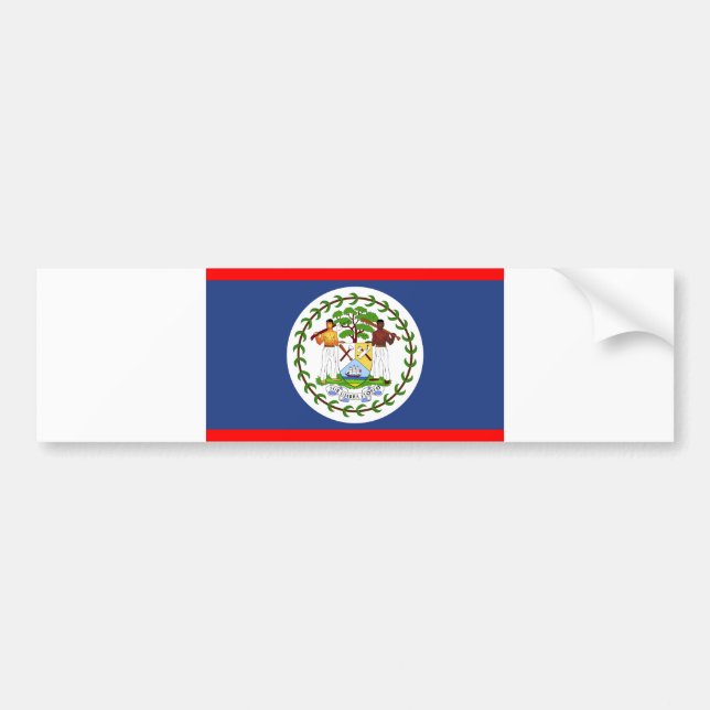 Belize flag country symbol bumper sticker (Front)