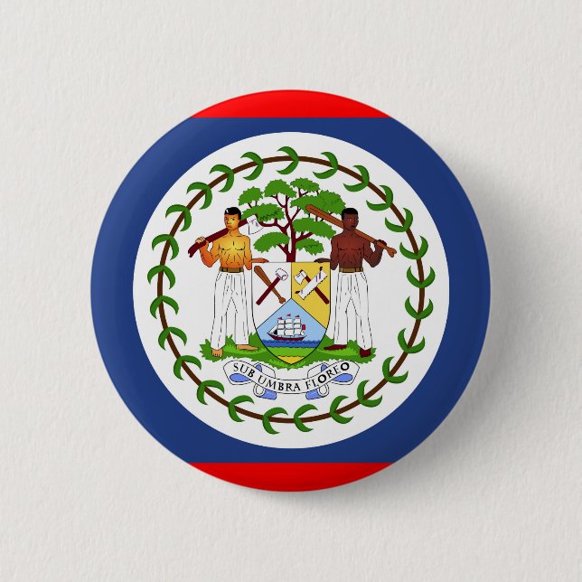 Belize flag country symbol button (Front)